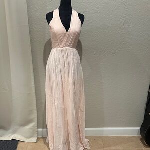 Mango Elegant Blush Maxi Dress